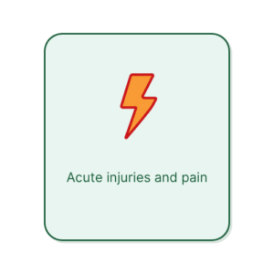 acute injuries and pain